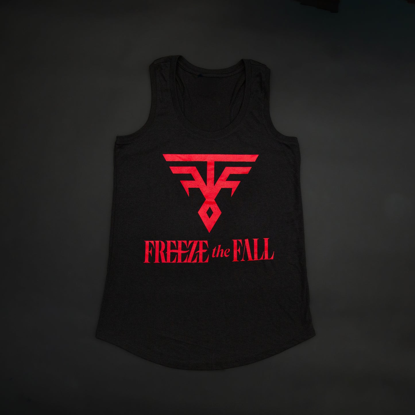 Ladies Black Tank Top - Red Logo